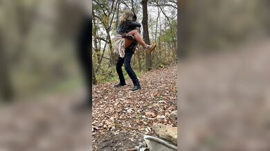 WanderingWife × Tribal BBC - Creampie outside on walking trail