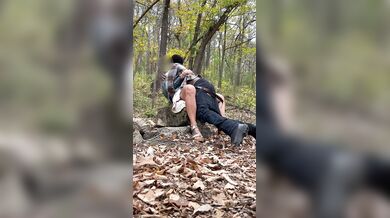 WanderingWife × Tribal BBC - Creampie outside on walking trail