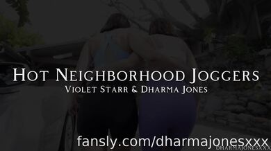 Violet Starr, Dharma Jones, Two Lesbian Jogger Neighbors Grinding In Bed Onlyfans Video Leaked