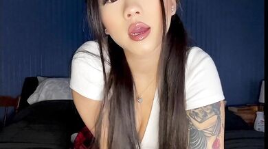 Alyvxo, Asian Schoolgirl In Plaid Skirt Dildo Masturbation Onlyfans Video Leaked