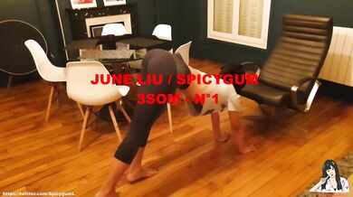 June Liu, Chinese Girlfriend First Time Spitroasted Onlyfans Video Leaked