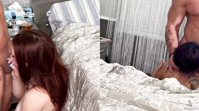 KatieLin_NextDoor, AdamAndAlanna, Alanna Jade, RedheadBigBooty, Famous Fit TikTok Couple First Swinger Foursome Couple Swap Onlyfans Video Leaked