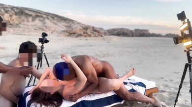 MrsLuckyHotwife - Beach Fuck BTS