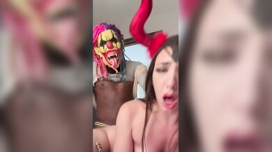 Queenofhell.Xo, Mistress Devil Girl Pounded by Black Clown