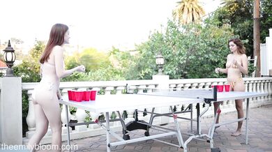 Emily Bloom, Skye Blue, Two Hot Beauties Bikini Beer Pong