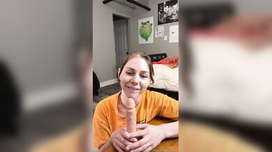 Maya Rue, Deepthroating A Big Dildo On A Table Onlyfans Video Leaked