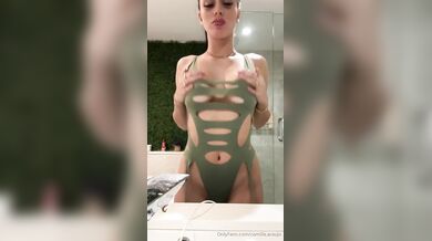 Camilla Araujo, Teasing Her Butthole In The Bathroom Onlyfans Video Leaked