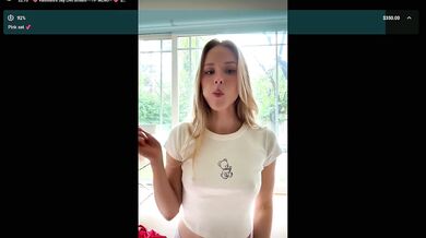 Caroline Zalog, Blonde Model Teasing In Her See-Through Lingerie On Livestream Onlyfans Video Leaked