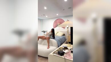 Arikytsya, Hitachi Vibrator Masturbation in Blue See-Through Gown