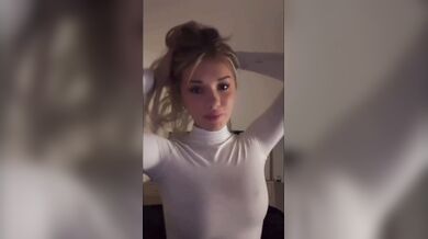 Breckie Hill, Blonde Babe Teasing Her Tits In See-Through Dress Onlyfans Video Leaked