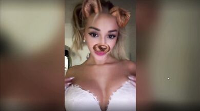 Breckie Hill, Blonde Babe Teasing Her Tits In See-Through Dress Onlyfans Video Leaked