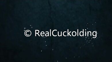 RealCuckolding - Cuck sucks fresh hot BBC load out of wife's streched pussy