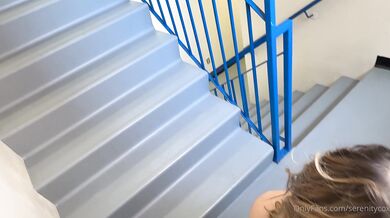Serenity Cox, Hot Wife Sucking Off Her Husband In The Public Staircase Onlyfans Video Leaked
