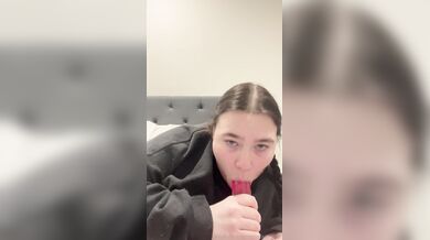Arifaith, Sucking On A Pink Dildo In Bedroom Onlyfans Video Leaked