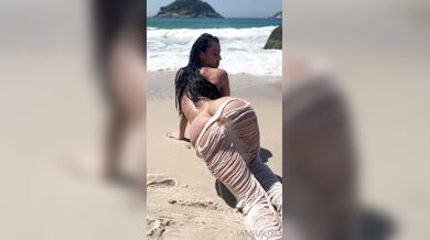 Juju Bahreis, Hot Supermodel Teasing Her Huge Tits In The Crashing Waves Onlyfans Video Leaked