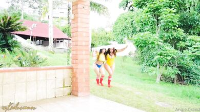 Mei Cornejo, Angie Brand, Two Soccer Lesbian Sluts Sharing Dildo Outdoors Onlyfans Video Leaked