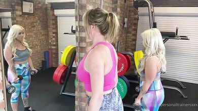 Summer Rose, Little Louise, Blonde Teen And Hotwife MILF Gym FFM Threesome Onlyfans Video Leaked