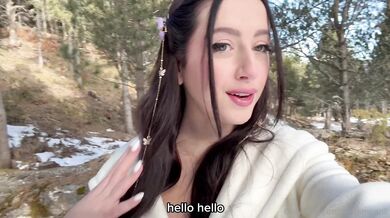HelloLiMoon, French Thicc Babe POV Blowjob In The Snowy Forest Onlyfans Video Leaked