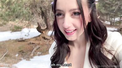HelloLiMoon, French Thicc Babe POV Blowjob In The Snowy Forest Onlyfans Video Leaked