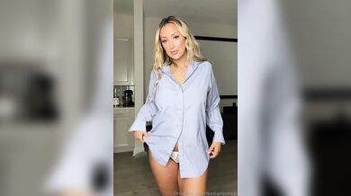 Lexis Wilson, Blonde Babe Teasing In Her Mans Shirt Onlyfans Video Leaked
