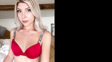 Bethanyrose, Blonde Babe In Red Lingerie Teasing Onlyfans Video Leaked