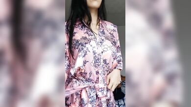 Funsized-Toy, Flashing Her New Tits In Silk Robes Onlyfans Video Leaked