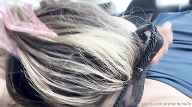 AraHotwife - Car back seat blowjob