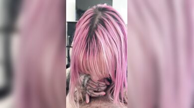 Bluddycherry, Pink Haired Tattooed Slut Sucking Cock Onlyfans Video Leaked