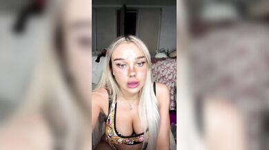 Alaska Clarke, Teasing Her Huge Tits In Leopard Lingerie Onlyfans Video Leaked