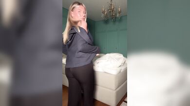 Alva Sjoberg, Blonde Norwegian Babe Teasing In Blue Lingerie Onlyfans Video Leaked