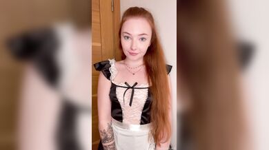 Sandyinlace, Redhead In Maid Lingerie Masturbating Onlyfans Video Leaked