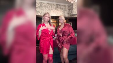 Alva Sjoberg, Two Thick Blonde Babe Teasing In Silk Robes Onlyfans Video Leaked
