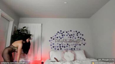 Delightfulhug, Dildo Masturbation Wearing Fishnet Bodysuit Onlyfans Video Leaked