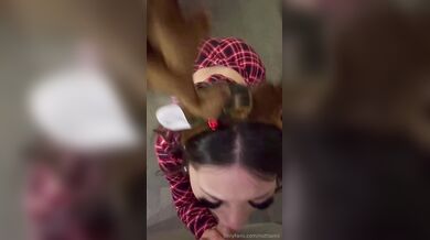 Bbyanni, Deepthroating A Huge Dildo As A Reindeer Onlyfans Video Leaked
