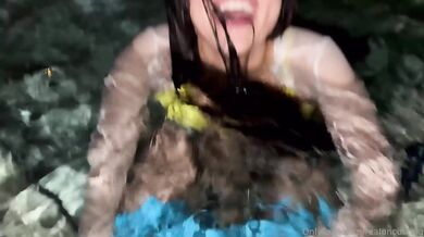 Rainey James, Underwater Blowjob At Night Onlyfans Video Leaked