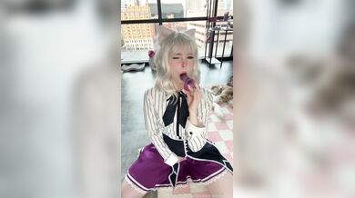 Pockycats, Cute Blonde Cat Girl Sucking A Dildo Onlyfans Video Leaked
