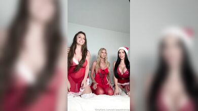Desireedesirexoxo, Aliciawaldner, Three Hot Babes In Christmas Lingerie Onlyfans Video Leaked