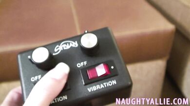 Naughtyallie, Hot Blonde Wife In Office Wear Sybian Riding Onlyfans Video Leaked
