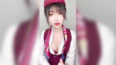 Misswarmj, Hot Asian Air Stewardess Jerking Off Dildo Onlyfans Video Leaked