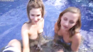 JackAndJill, Riley Lushed, FFM Threesome With BWC By The Poolside Onlyfans Video Leaked
