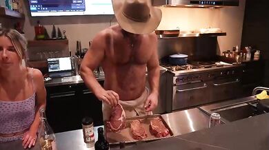 BlondeFoxSilverFox, TheRealCowboyDaddy, Swinger Couple Kitchen Cooking SteakOnlyfans Video Leaked