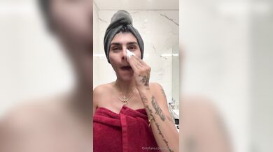 Mia Khalifa, After Shower Red Dress Try On PPV Onlyfans Video Leaked
