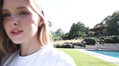 Caroline Zalog, Outdoor Poolside Panties Try-On-Haul Onlyfans Video Leaked